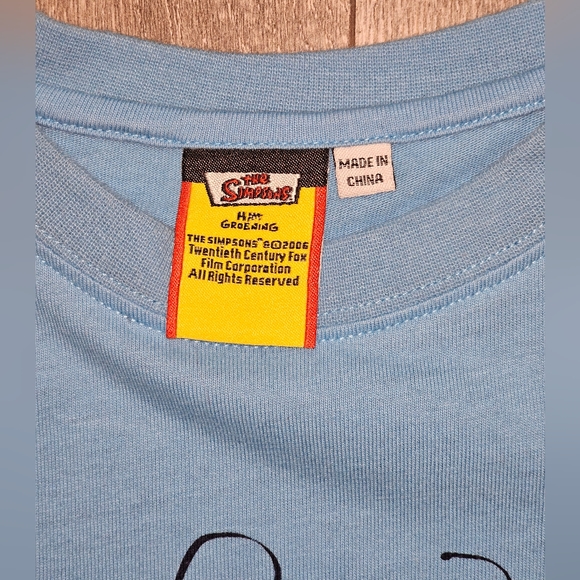 The Simpsons 2006 Bart Simpson T Shirt Light Blue Matt Groening Men's Size Small - Picture 5 of 5
